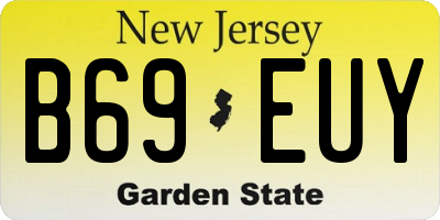 NJ license plate B69EUY