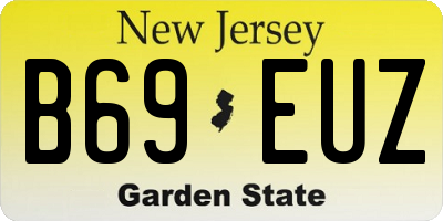 NJ license plate B69EUZ
