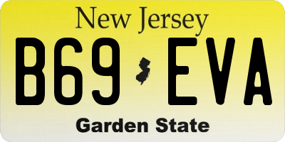 NJ license plate B69EVA