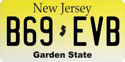 NJ license plate B69EVB