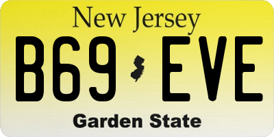 NJ license plate B69EVE