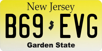 NJ license plate B69EVG