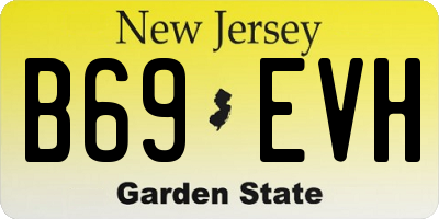 NJ license plate B69EVH