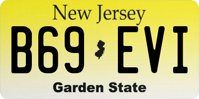 NJ license plate B69EVI