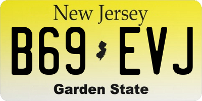 NJ license plate B69EVJ