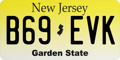 NJ license plate B69EVK