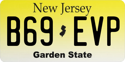 NJ license plate B69EVP