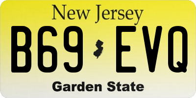 NJ license plate B69EVQ