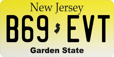 NJ license plate B69EVT