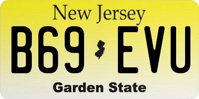 NJ license plate B69EVU