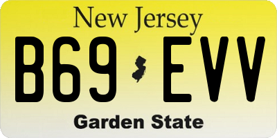 NJ license plate B69EVV