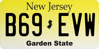 NJ license plate B69EVW
