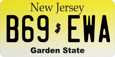 NJ license plate B69EWA