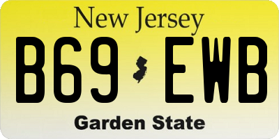 NJ license plate B69EWB