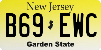 NJ license plate B69EWC