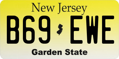 NJ license plate B69EWE