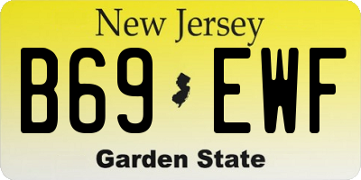 NJ license plate B69EWF