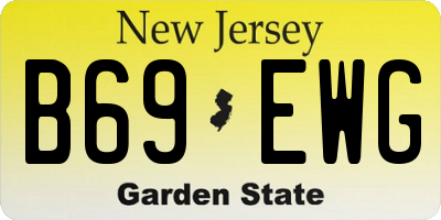 NJ license plate B69EWG