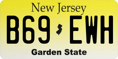NJ license plate B69EWH