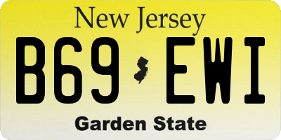 NJ license plate B69EWI