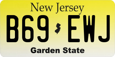 NJ license plate B69EWJ