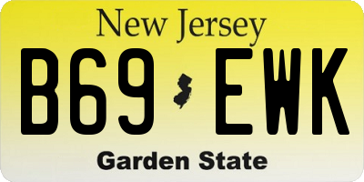 NJ license plate B69EWK