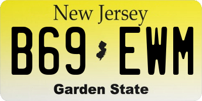 NJ license plate B69EWM