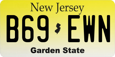 NJ license plate B69EWN