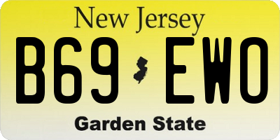 NJ license plate B69EWO