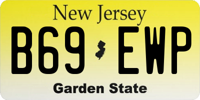 NJ license plate B69EWP