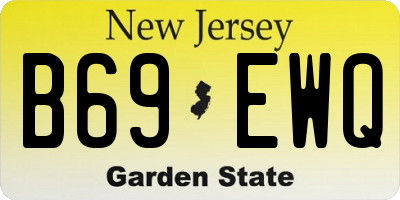 NJ license plate B69EWQ