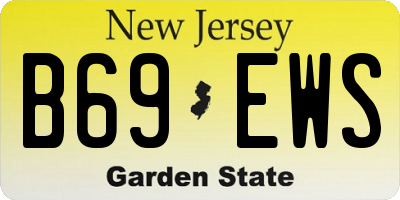 NJ license plate B69EWS