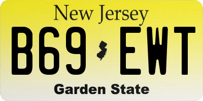 NJ license plate B69EWT