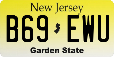 NJ license plate B69EWU