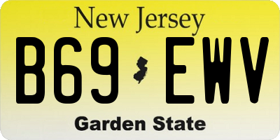 NJ license plate B69EWV