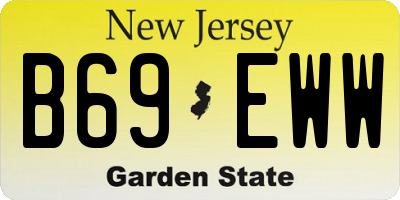 NJ license plate B69EWW