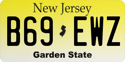 NJ license plate B69EWZ