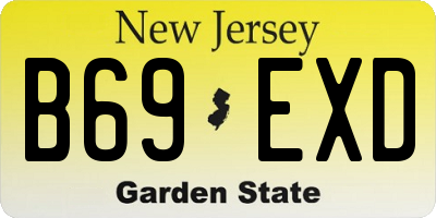 NJ license plate B69EXD