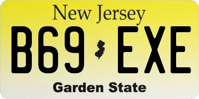 NJ license plate B69EXE