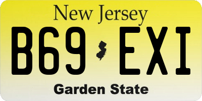 NJ license plate B69EXI
