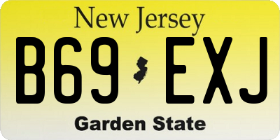 NJ license plate B69EXJ