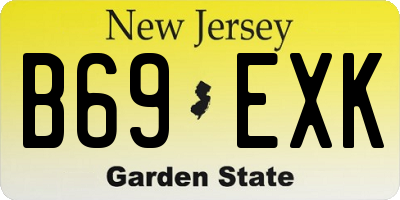 NJ license plate B69EXK