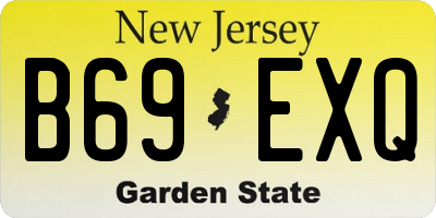 NJ license plate B69EXQ