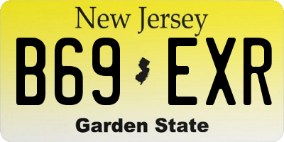 NJ license plate B69EXR
