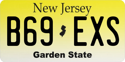 NJ license plate B69EXS