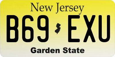 NJ license plate B69EXU