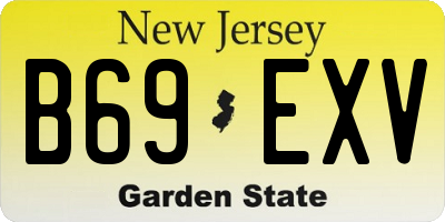 NJ license plate B69EXV