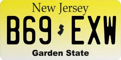 NJ license plate B69EXW