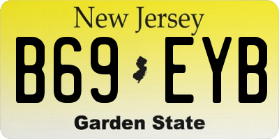 NJ license plate B69EYB