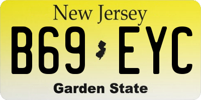 NJ license plate B69EYC